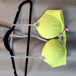 Victoria's Secret Padded Push Up Halter Bikini Top Size 32C